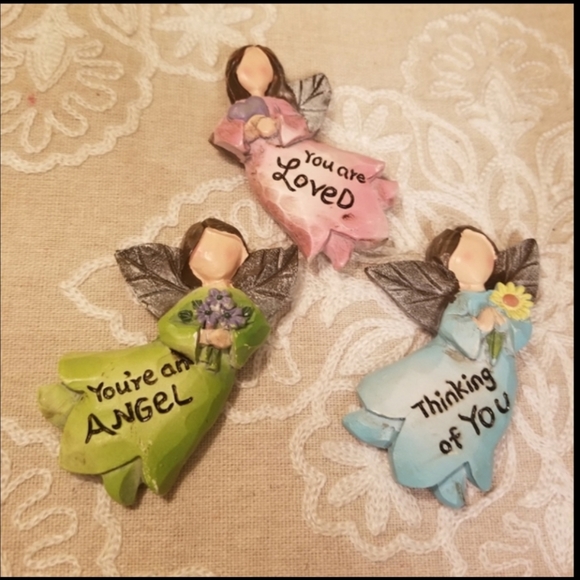 NEW Angel Magnets Whimsical Three Piece Set Thinking of you - Picture 2 of 5